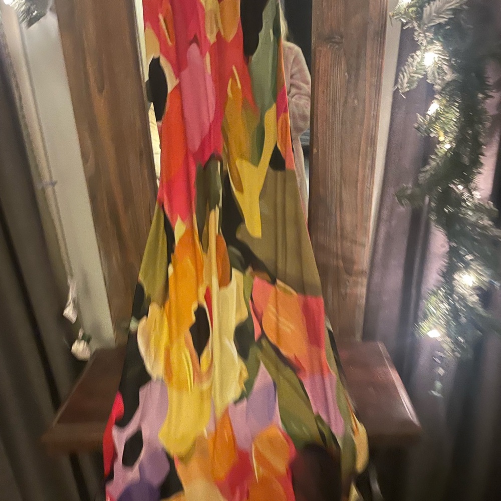 Anthropologie silky maxi dress